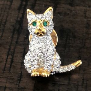 Swarovski Cat Pin